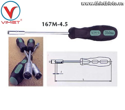 Tua vít đầu tuýp 4.5mm Koken 167M-4.5