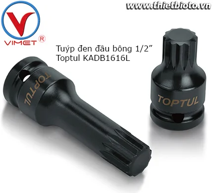 Tuýp đen đầu bông 1/2" Toptul KADB1616L