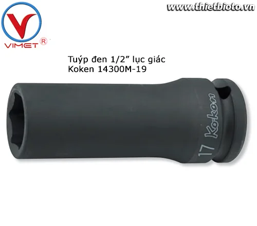 Tuýp đen 1/2" đầu lục giác 14300M-19