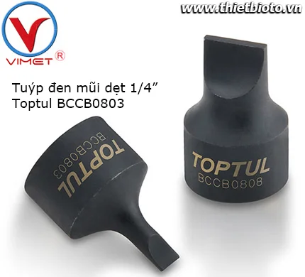 Tuýp đen mũi dẹt 1/4" Toptul BCCB0803
