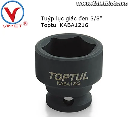Tuýp lục giác đen 3/8" Toptul KABA1216