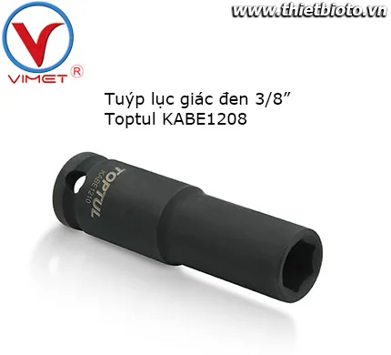 Tuýp lục giác đen 3/8" Toptul KABE1208