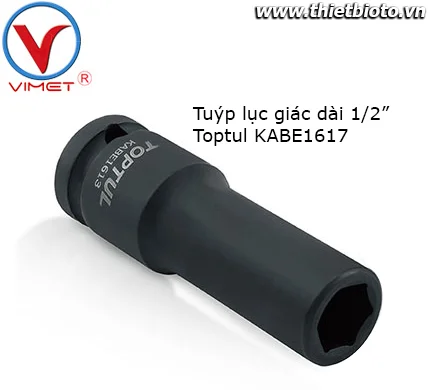 Tuýp lục giác đen 1/2" Toptul KABE1617
