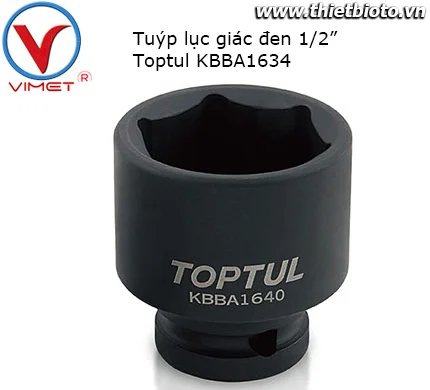 Tuýp đen lục giác 1/2" Toptul KBBA1634