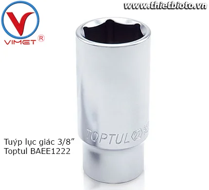 Tuýp lục giác 3/8" Toptul BAEE1222