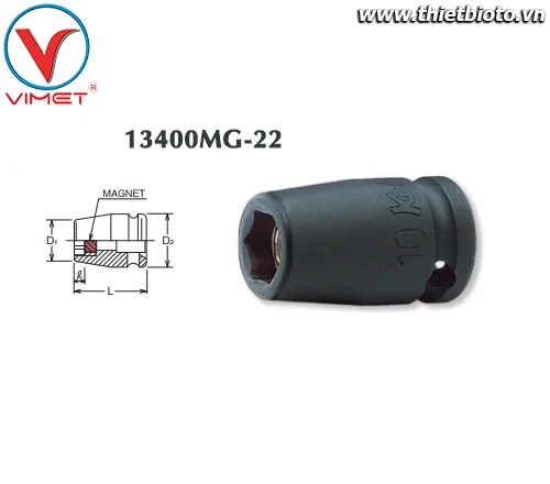 Đầu tuýp lục giác từ tính 22mm Koken 13400MG-22